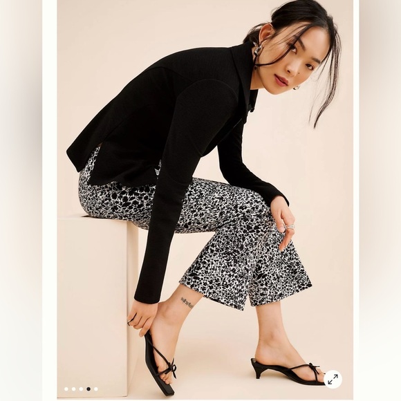 Maeve By Anthropologie The Margot Kick Flare Crop Pants Size Small - Picture 11 of 11